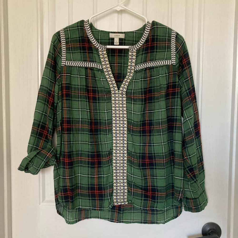 J. Crew Plaid Top